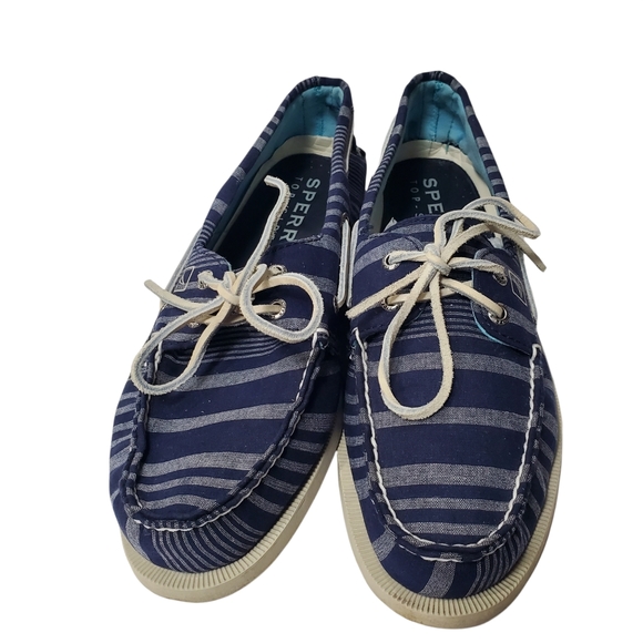 Sperry Topsider Boat Shoes Navy/Chambray Mens … - Picture 2 of 6